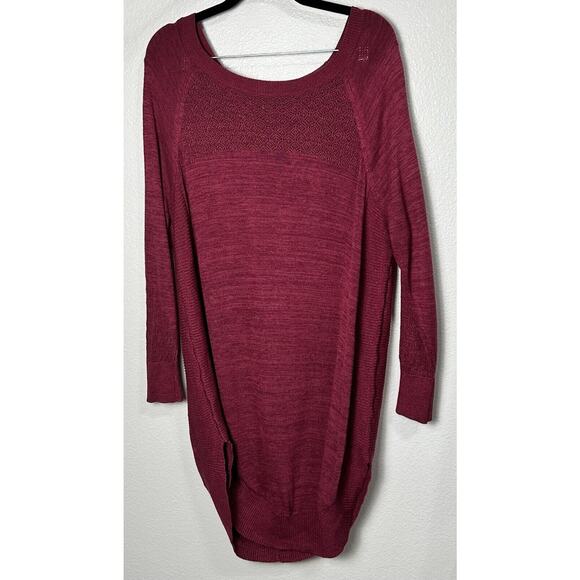 Maurices Sweaters - MAURICES Women’s Magenta Tunic Sweater Top Crochet Chest Stretch Plus Size 1